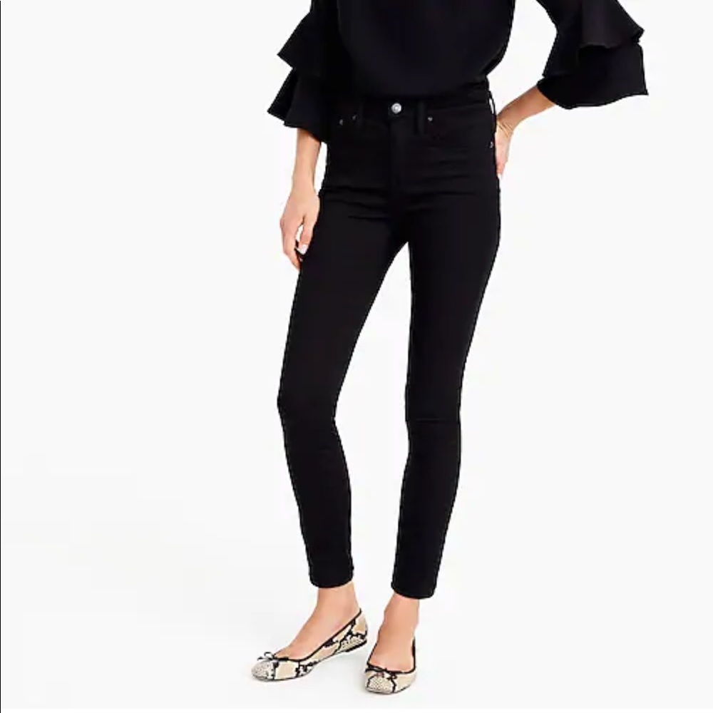 J. Crew 9” High Rise Toothpick Skinny Leg Jeans